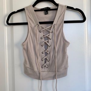 Lace Up Crop Top